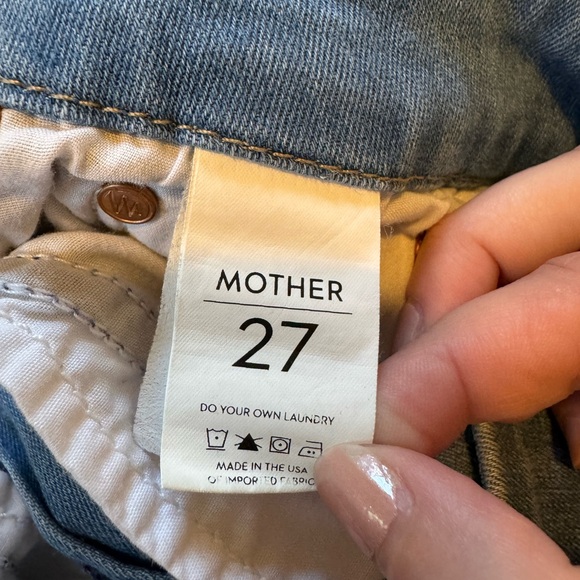 Mother Denim The Looker Crop Jeans in Forever Blue - Picture 7 of 10